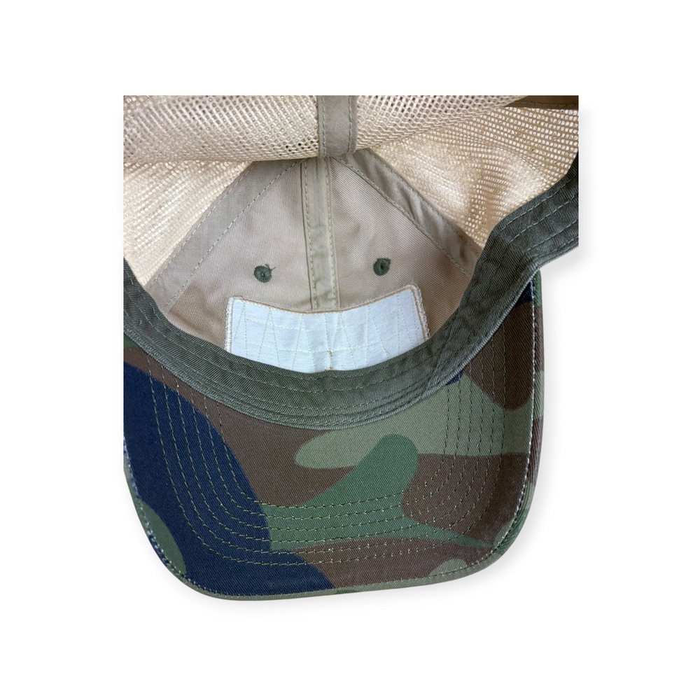 Yuengling Brewery Camo Trucker Hat Mesh Snapback Cap American Flag Patch - Picture 3 of 4